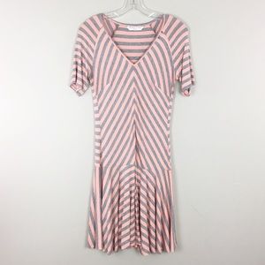 Trina Turk | Pink Gray Stripe Dress - E61